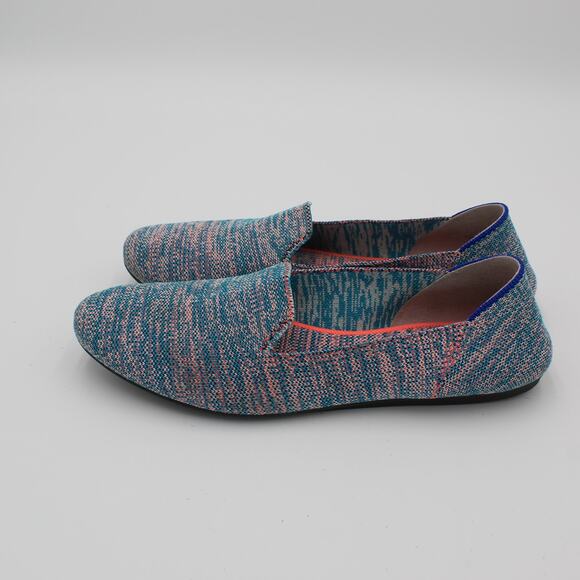 Rothys The Flat Womens Size 12 Blue Knit Slip On Ballet Comfort Shoe Limited - Picture 2 of 8